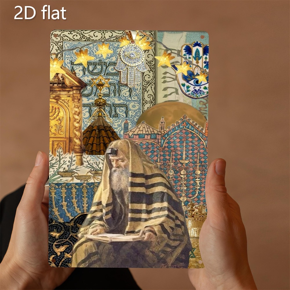 Art & Craft Paper For Kids - CIFBUY Vintage Jewish Elder Reading Aluminum