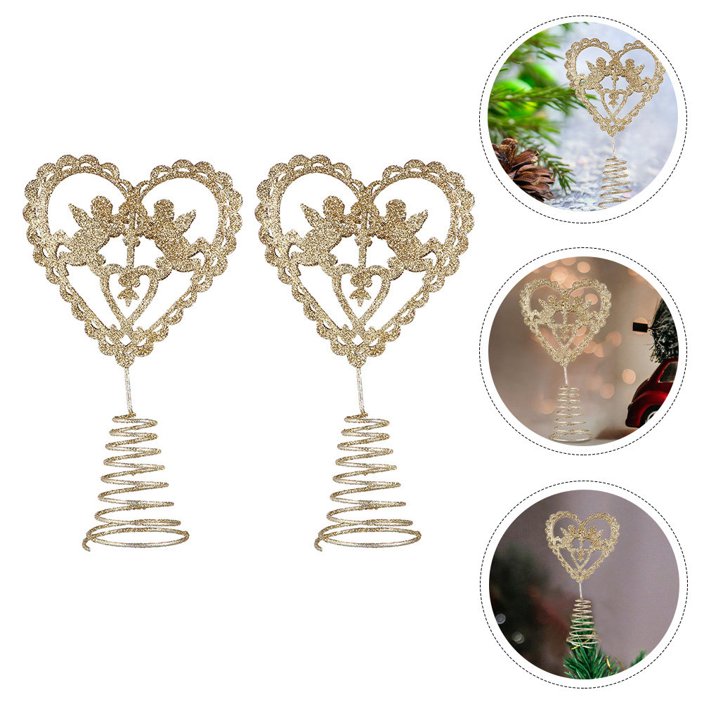 Art Craft Christmas Tree - 2Pcs Xmas Tree Star Iron Art