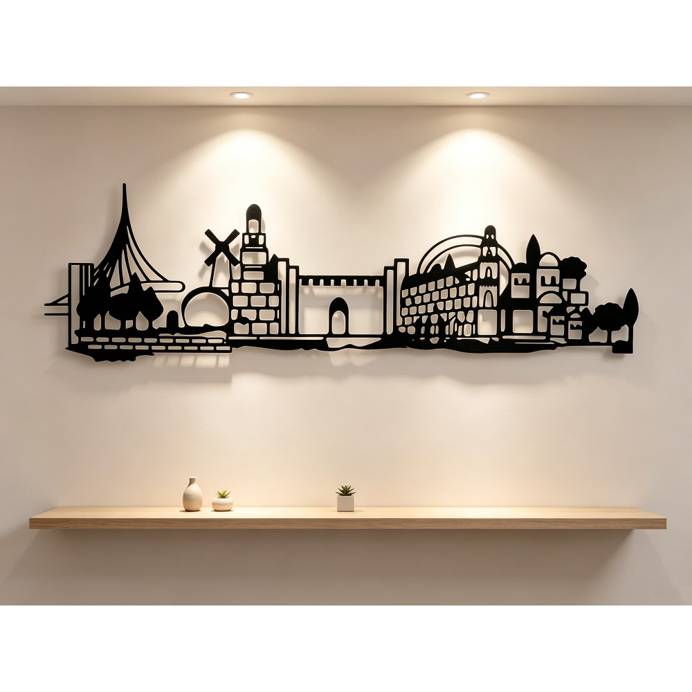 Art & Craft Paper For Kids - CIFBUY Metal Wall Art Jerusalem Skyline