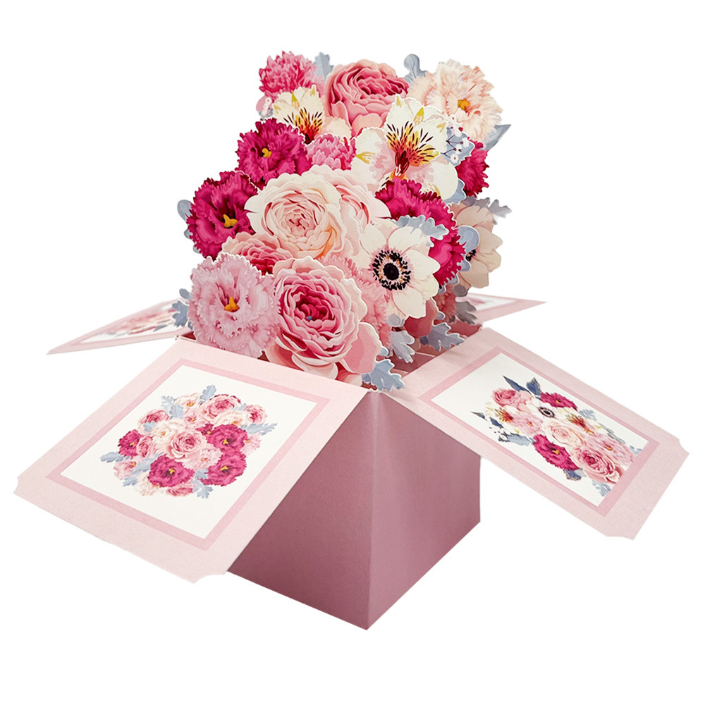 Art Craft Movement - 3D Rose Pop Up Card w/