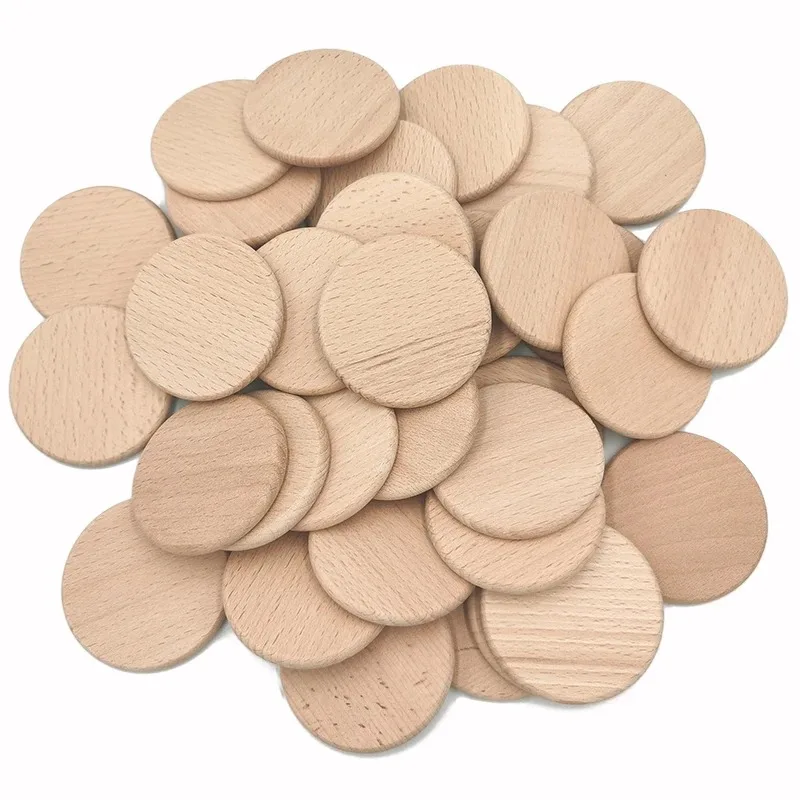 Art Craft Board - 50PCS Round Unfinished Wood Cutout Circles
