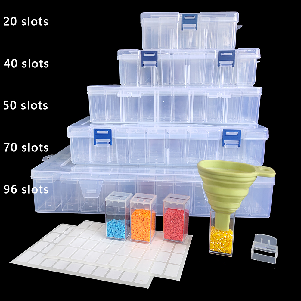 Art Craft Accessories - Square Plastic Diamond Painting Storage Box