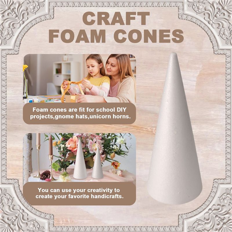 Art Craft Christmas Tree - 24Pack Foam Tree Cones For Arts,