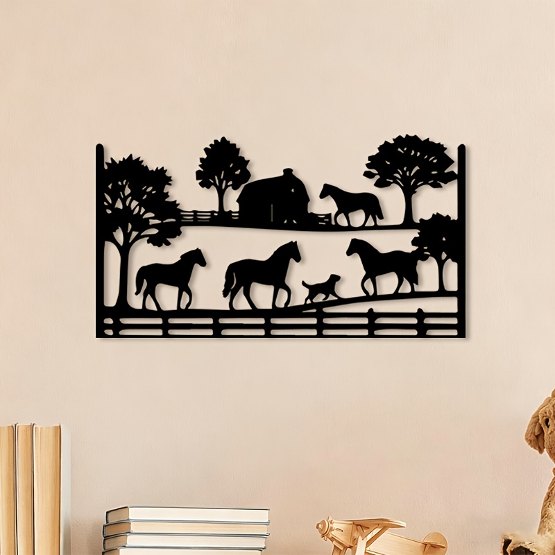 CIFBUY Metal Wall Art Horse Fa - Art Craft Horse ulasan dan harga