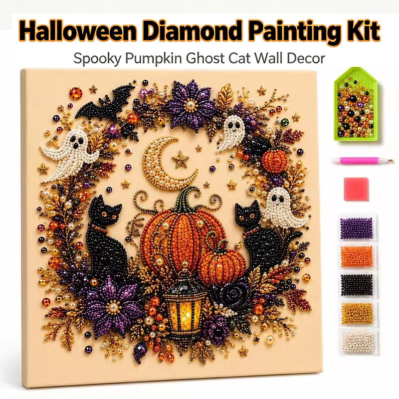 @Halloween Ghost Pearl Art Kit - Art Craft Halloween ulasan dan harga