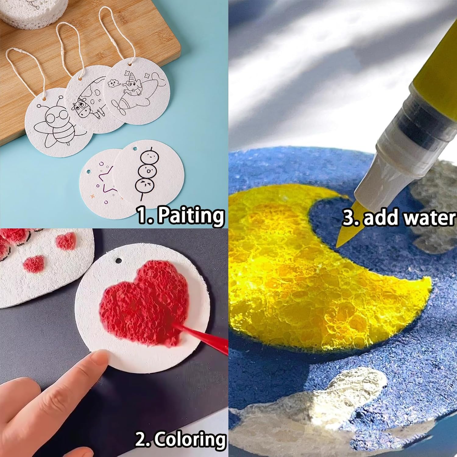 3D Puffy Foam Texture Painting - Art Craft Board ulasan dan harga