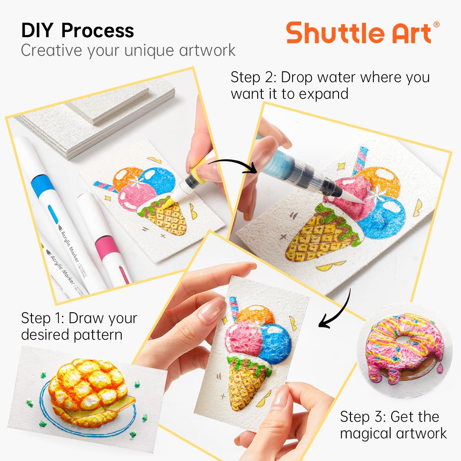 3D Puffy Foam Texture Painting - Art Craft Board ulasan dan harga