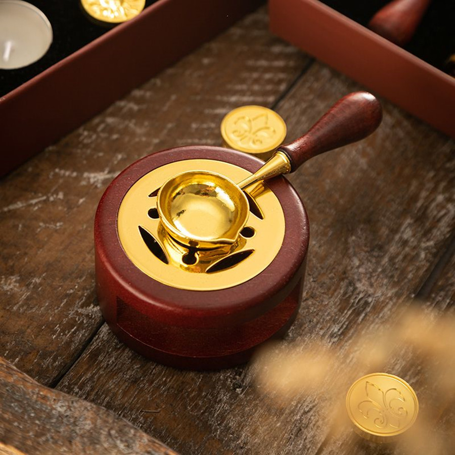 1set Wax Seal Warmer Kit, Wood - Batik Wax Kit ulasan dan harga