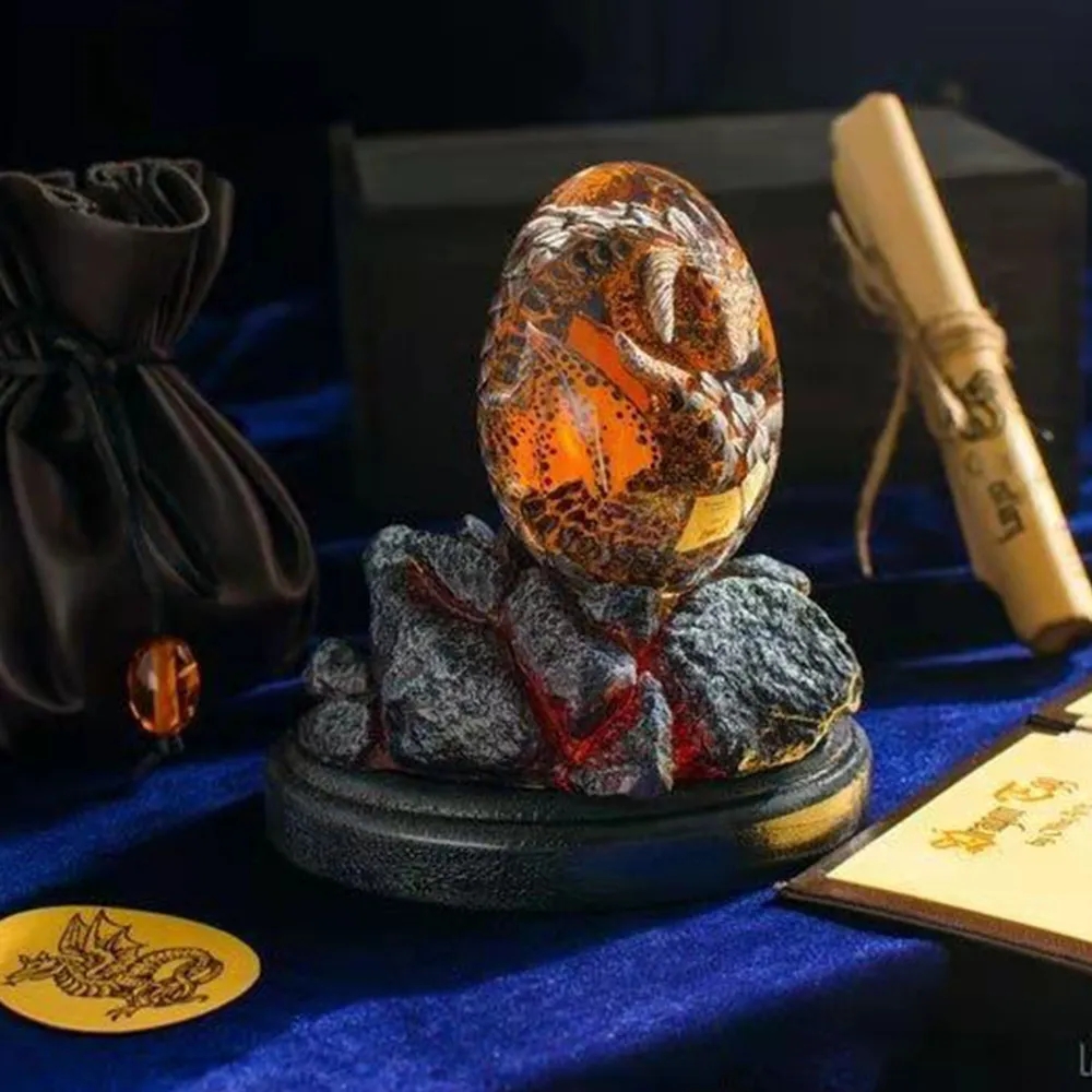 Lava Dragon Egg Statue With St - Art Craft Dinosaur ulasan dan harga