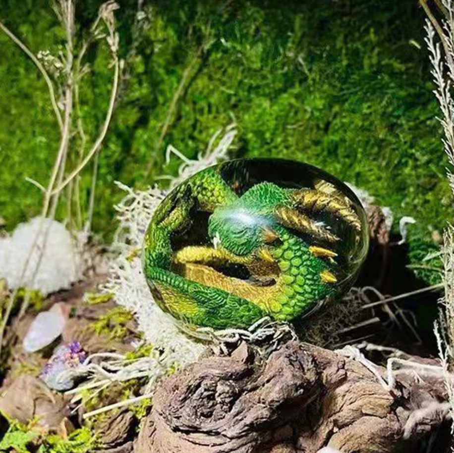 Lava Dragon Egg Statue With St - Art Craft Dinosaur ulasan dan harga