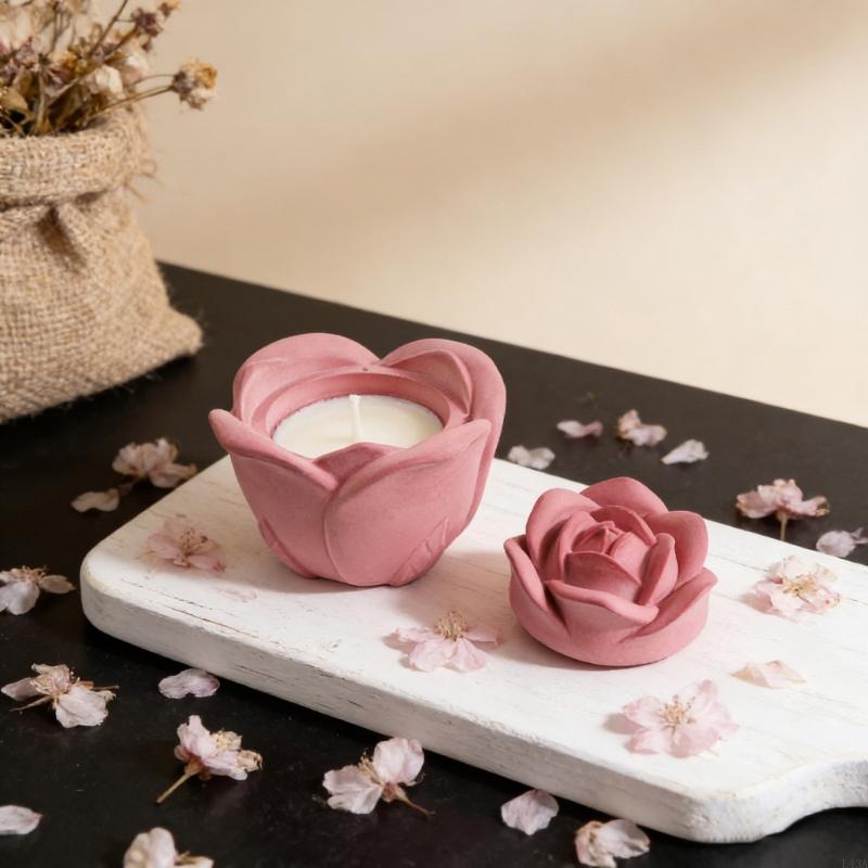 L43A Rose Embossed Resin Jar M - Art Craft Description ulasan dan harga