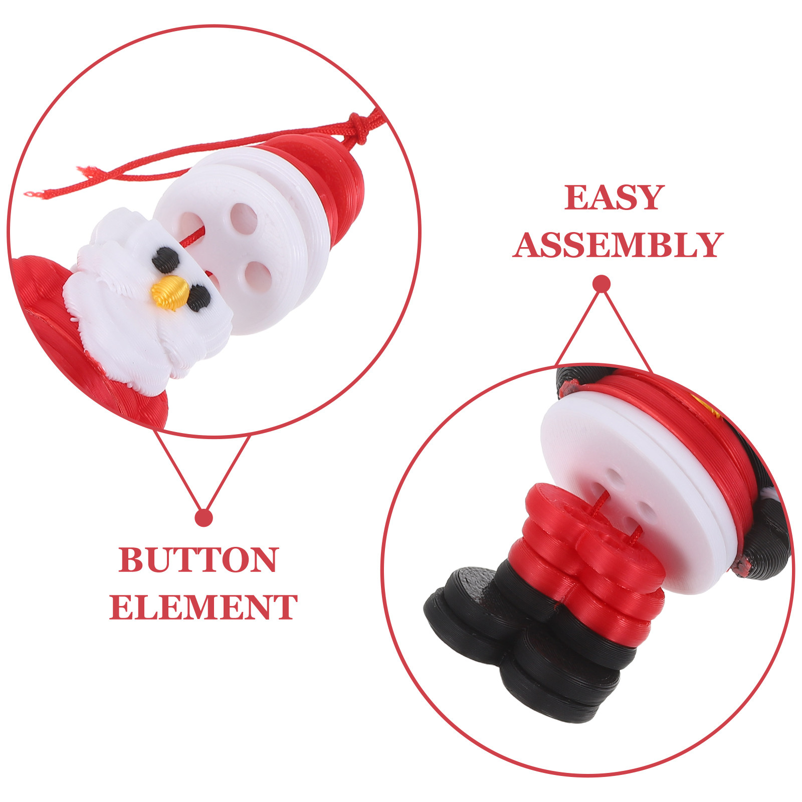 1Set Button Art Santa Ornament - Art Craft Christmas Tree ulasan dan harga