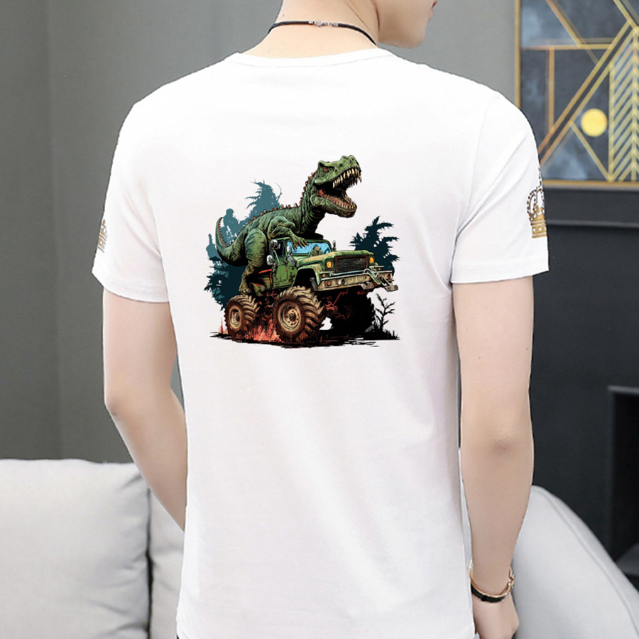 Big Truck Dinosaur Iron On Pat - Art Craft Dinosaur ulasan dan harga
