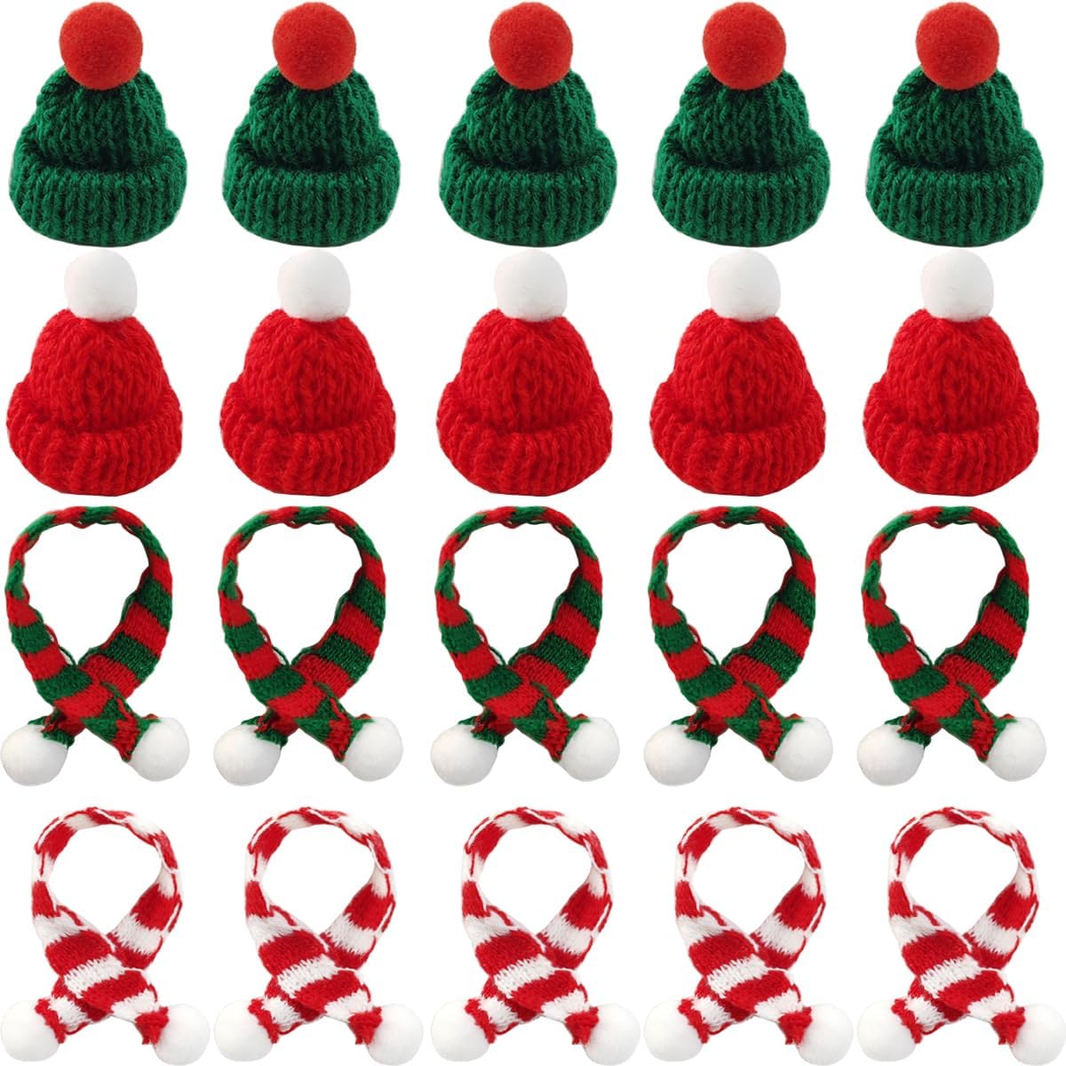 32PCS Mini Knit Hat Mini Chris - Art Craft Christmas Tree ulasan dan harga