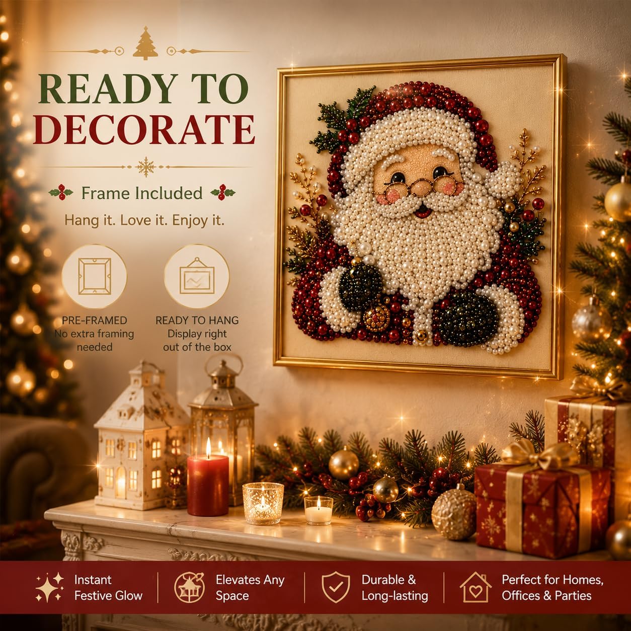 DIY Christmas Pearl Diamond Pa - Art Craft Adult ulasan dan harga
