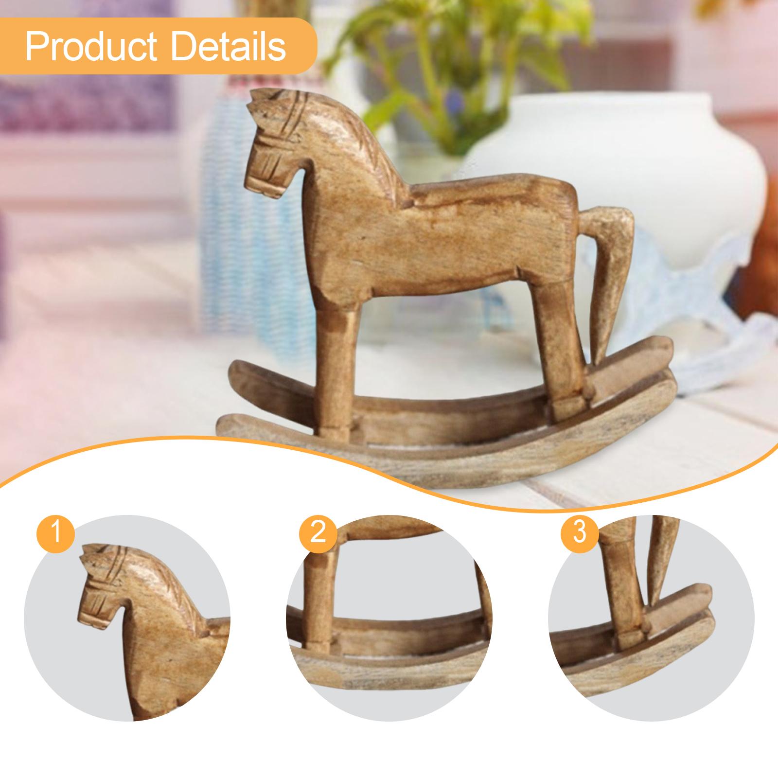 Wooden Horse Statue Decorative - Art Craft Horse ulasan dan harga