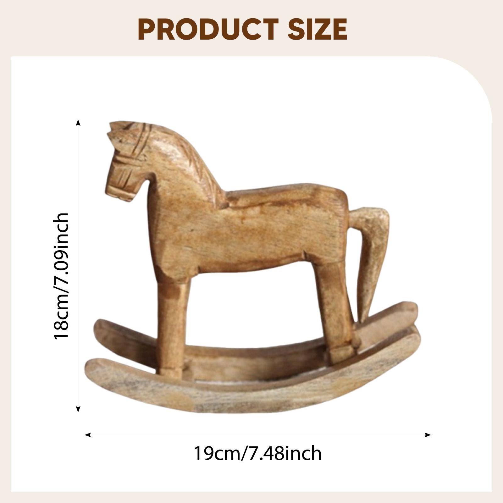 Wooden Horse Statue Decorative - Art Craft Horse ulasan dan harga