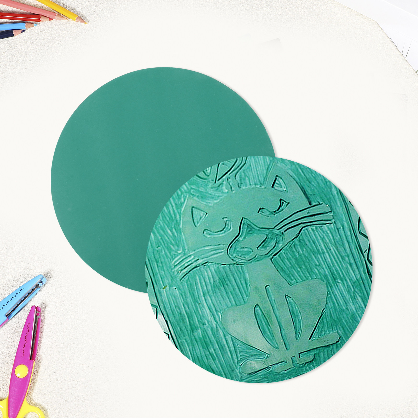 4Pcs PVC Engraving Plate DIY C - Art Craft Board ulasan dan harga