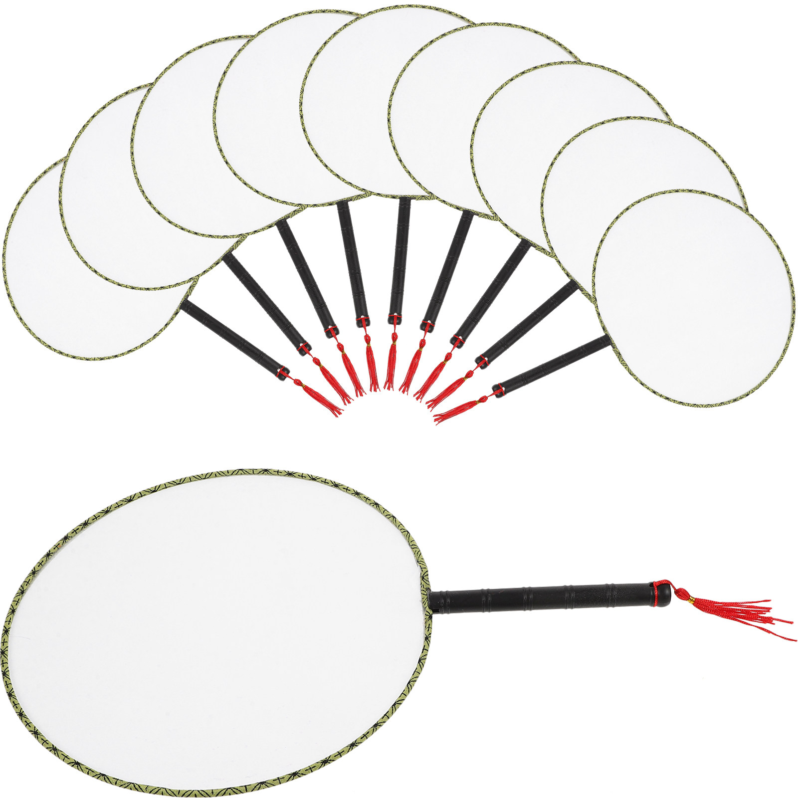 10Pcs Blank Chinese Style Hand - Art Craft For Kindergarten ulasan dan harga