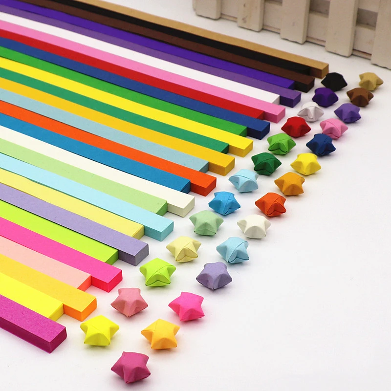 540 Sheets Lucky Origami Stars - Art Craft Halloween ulasan dan harga