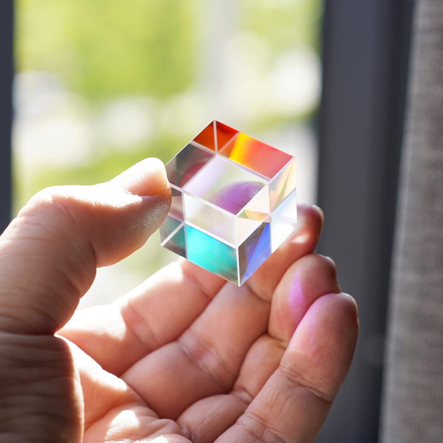 Mini K9 Crystal Cube Beads RGB - Art Craft Optical ulasan dan harga