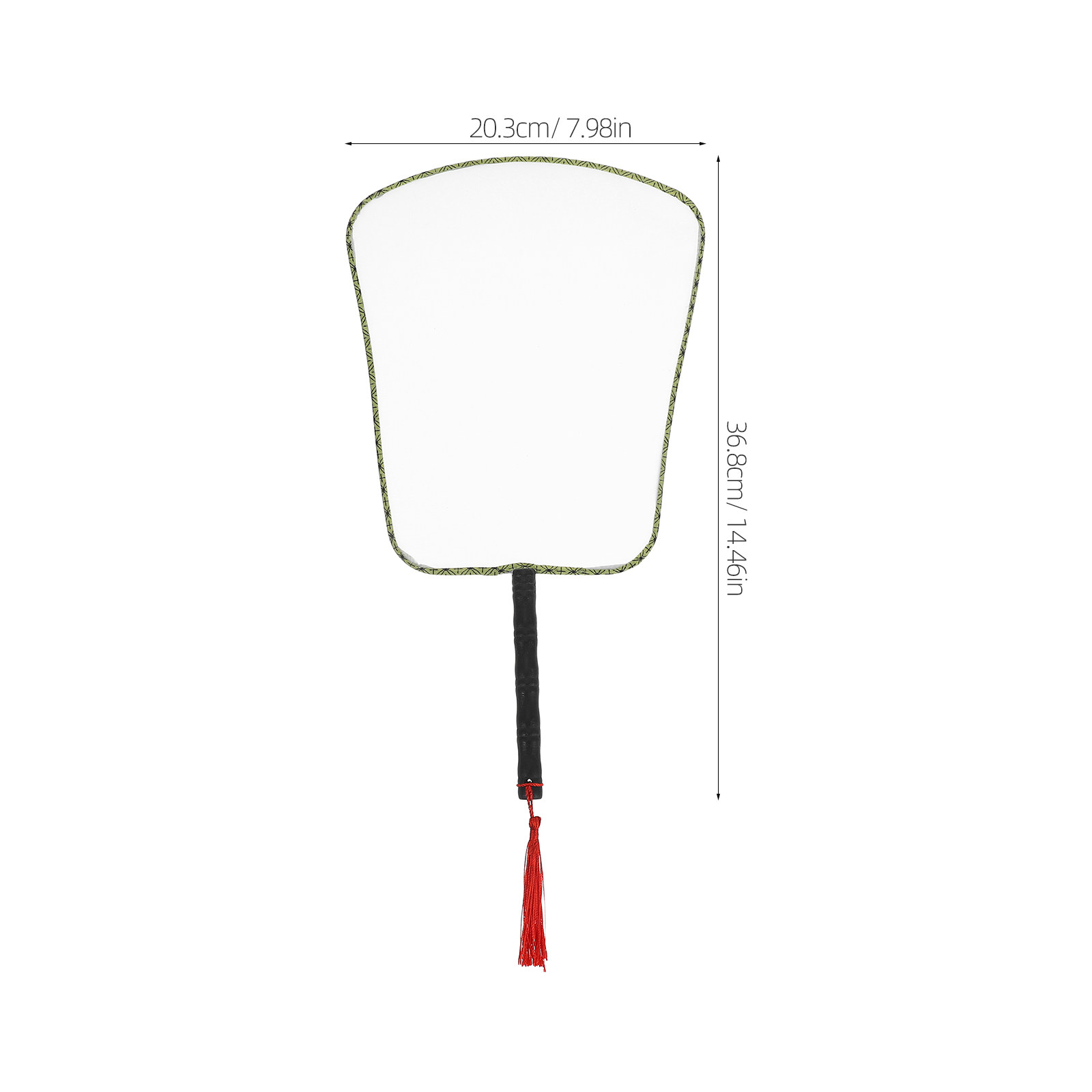 2Pcs White Silk Hand Fan DIY B - Art Craft For Kindergarten ulasan dan harga