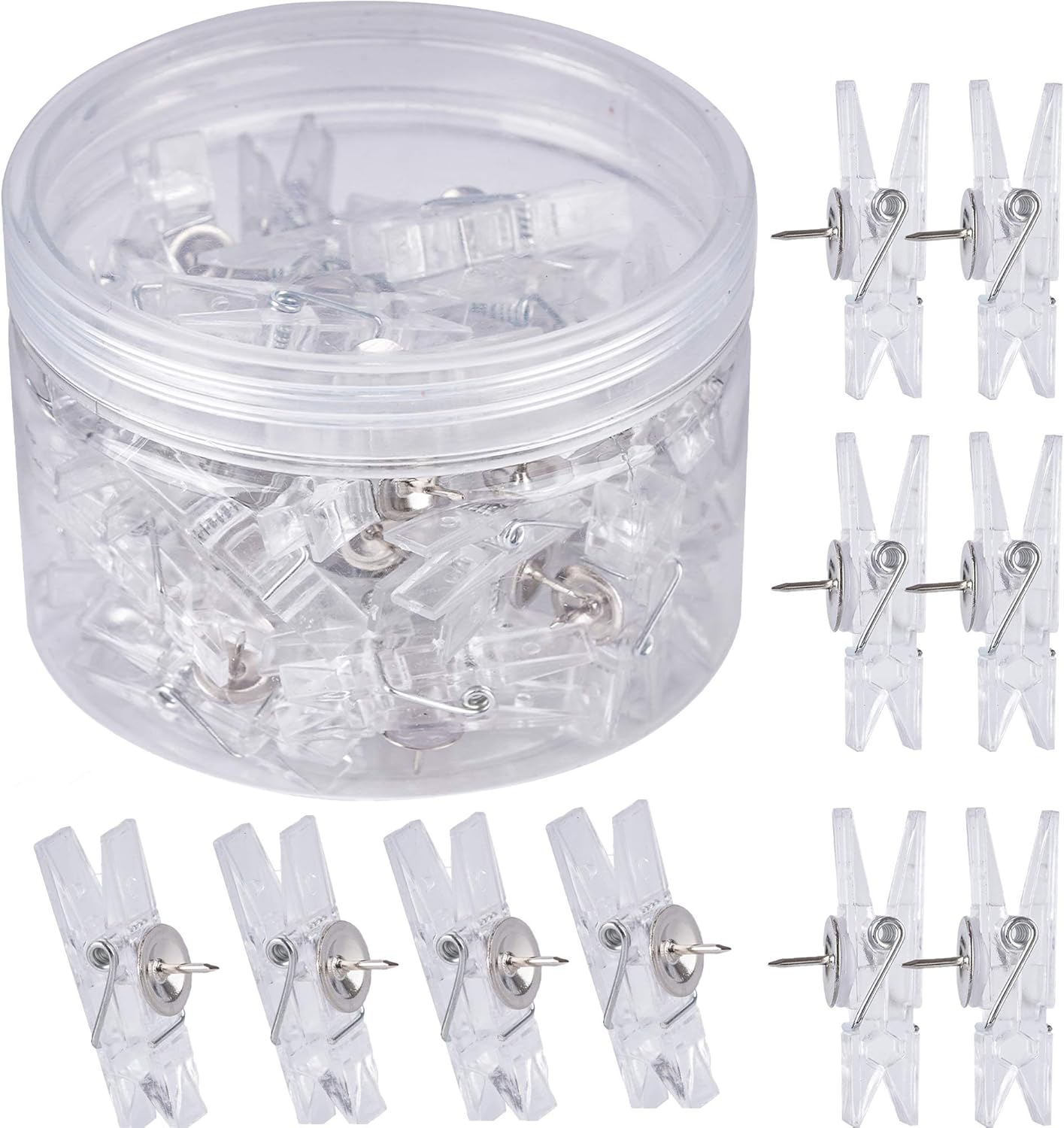 60Pcs Clear Decorative Push Pi - Art Craft Board ulasan dan harga