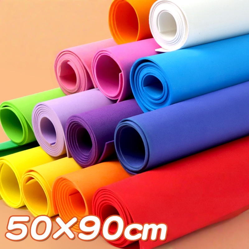 10 Sheets 50x90cm Colored Spon - Art Craft For Kindergarten ulasan dan harga