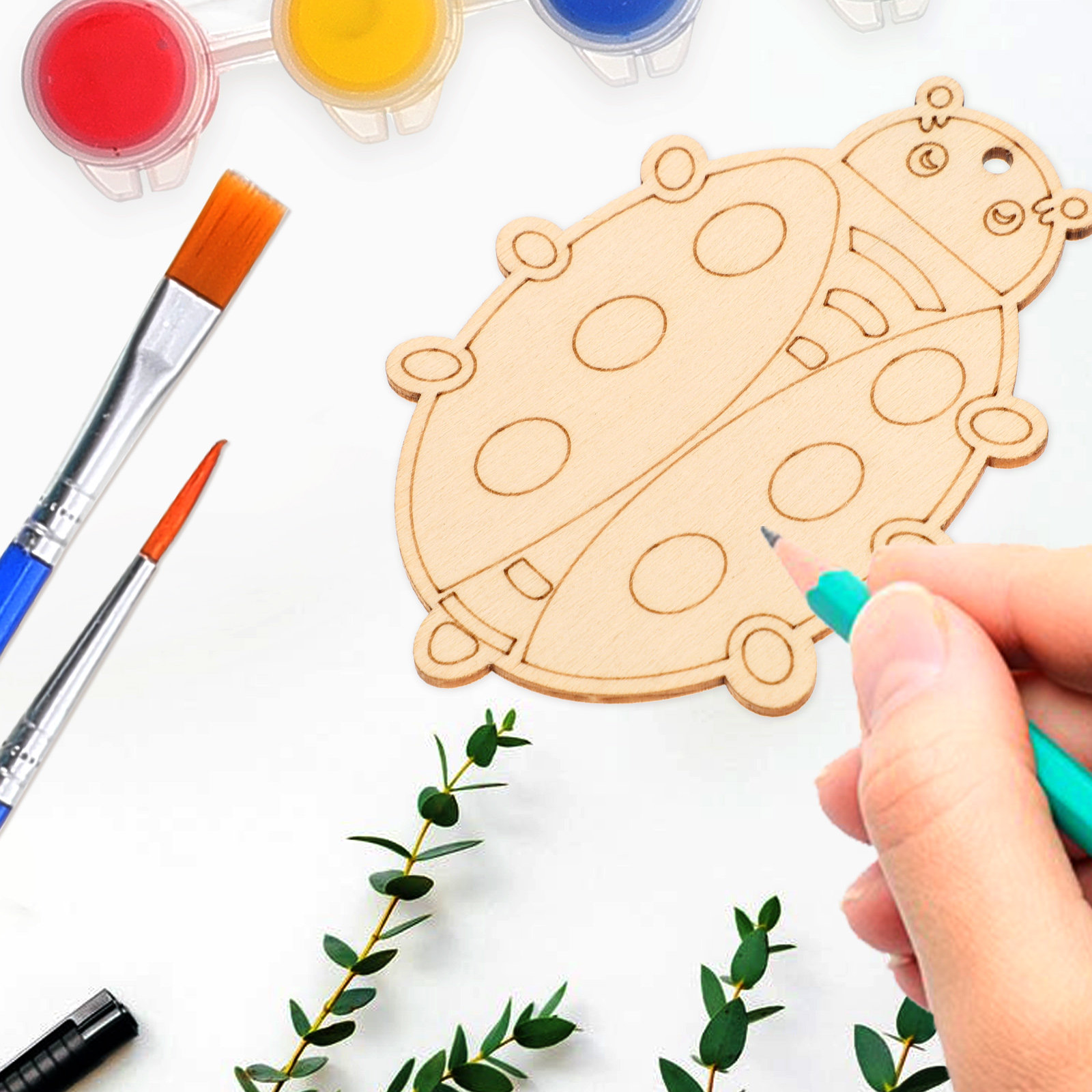 20Pcs Wooden Insect Cutouts DI - Art Craft For Kindergarten ulasan dan harga