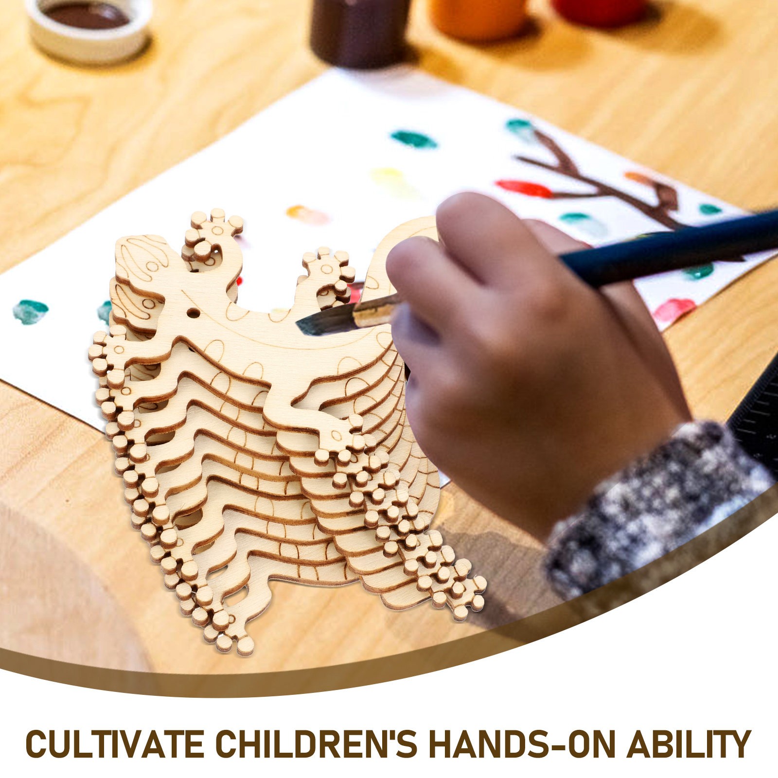 20Pcs Wooden Insect Cutouts DI - Art Craft For Kindergarten ulasan dan harga