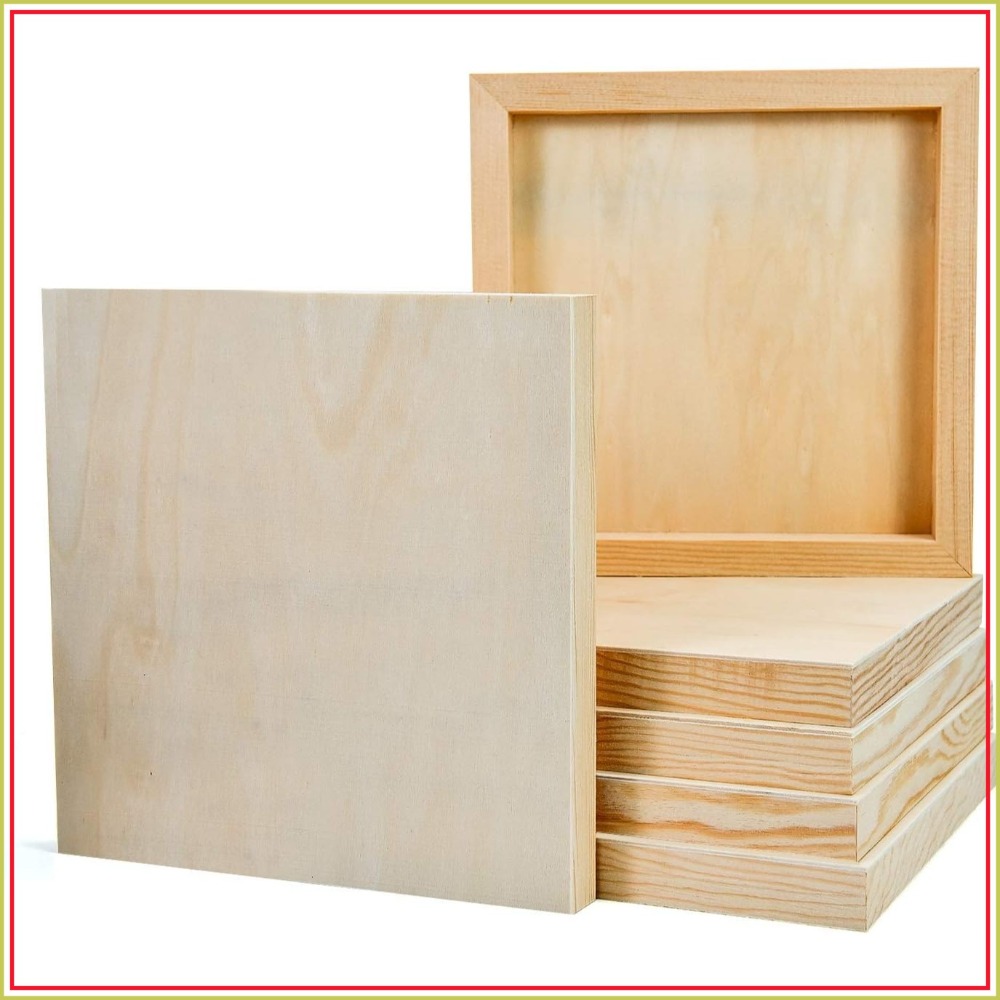 6 Pack 8x8 Inch Unfinished Woo - Art Craft Board ulasan dan harga
