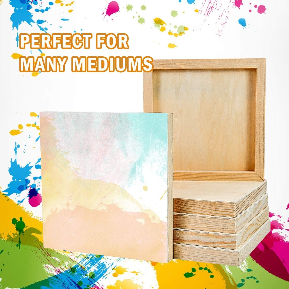 6 Pack 8x8 Inch Unfinished Woo - Art Craft Board ulasan dan harga