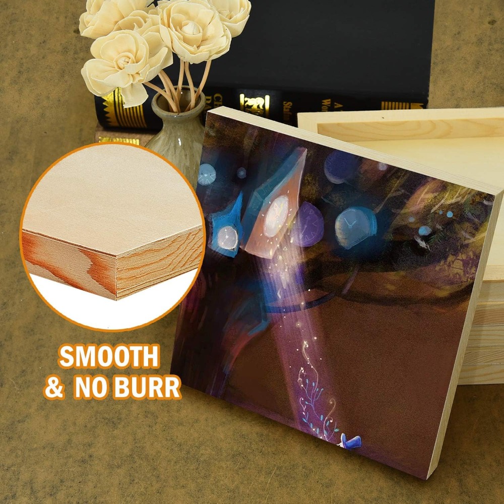 6 Pack 8x8 Inch Unfinished Woo - Art Craft Board ulasan dan harga
