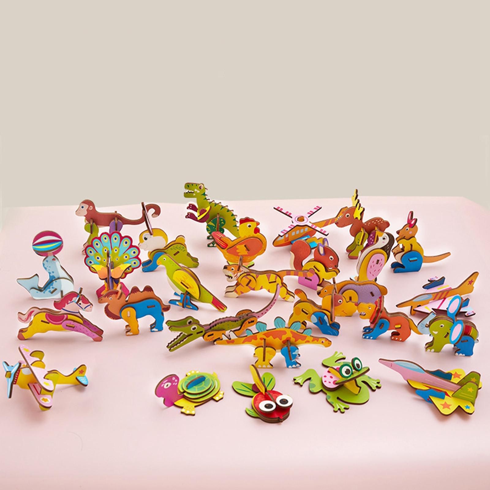 3D Cartoon Wooden Insert Puzzl - Art Craft For Kindergarten ulasan dan harga
