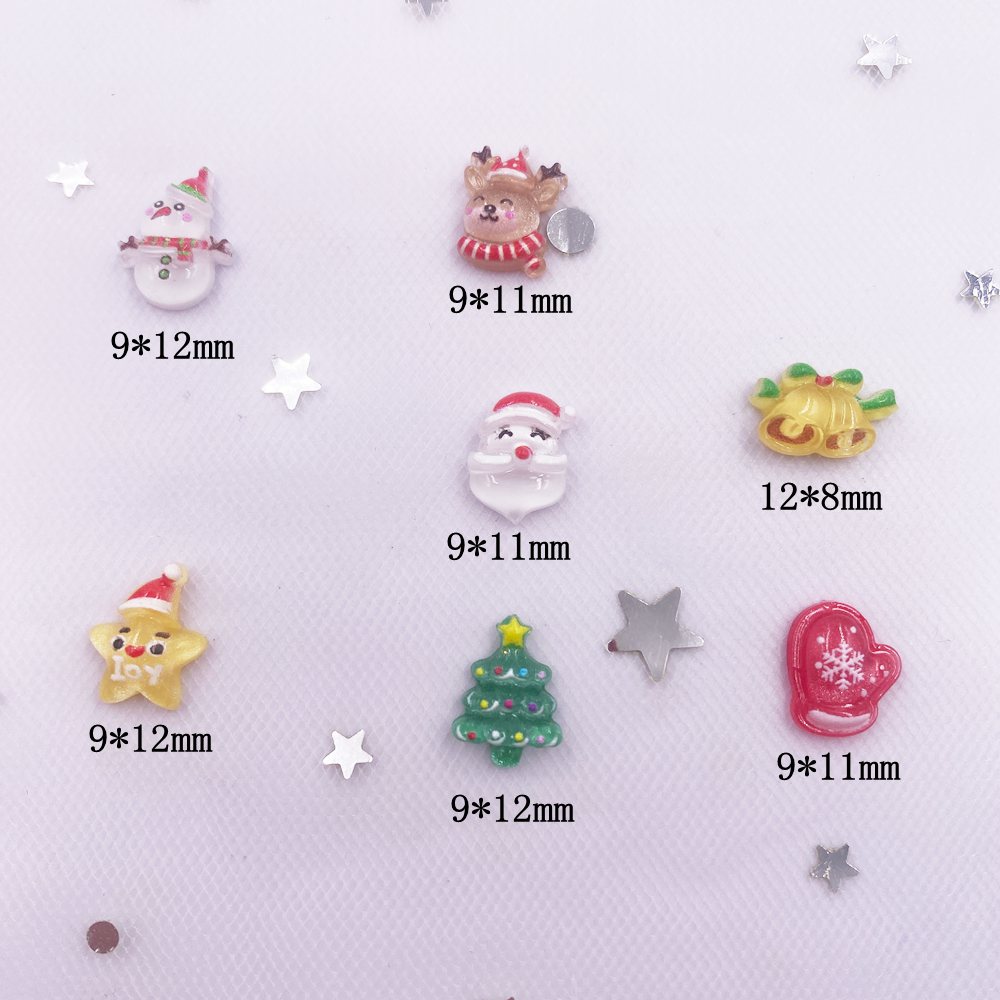 50pcs Resin Mini Colorful Chri - Art Craft Christmas Tree ulasan dan harga