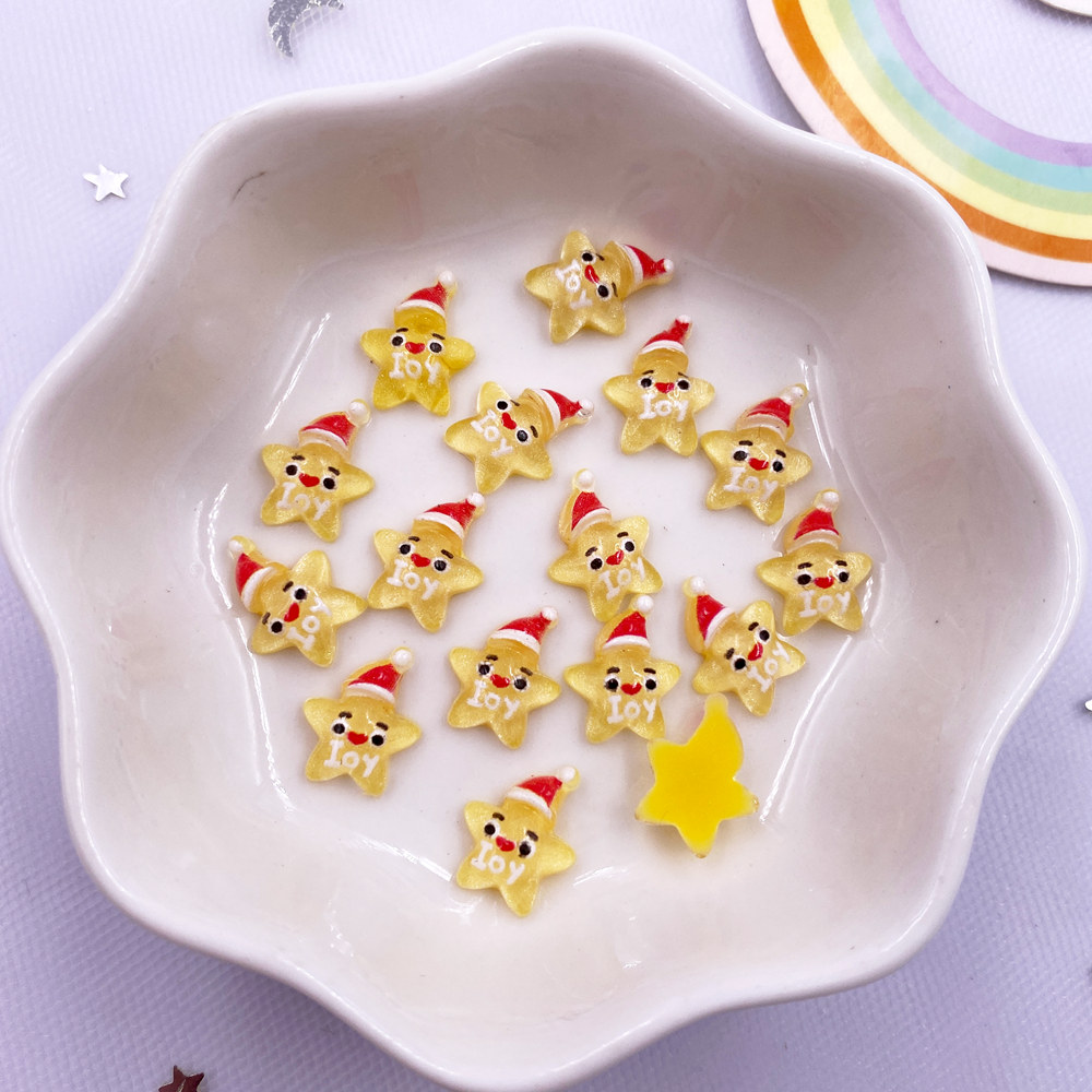 50pcs Resin Mini Colorful Chri - Art Craft Christmas Tree ulasan dan harga