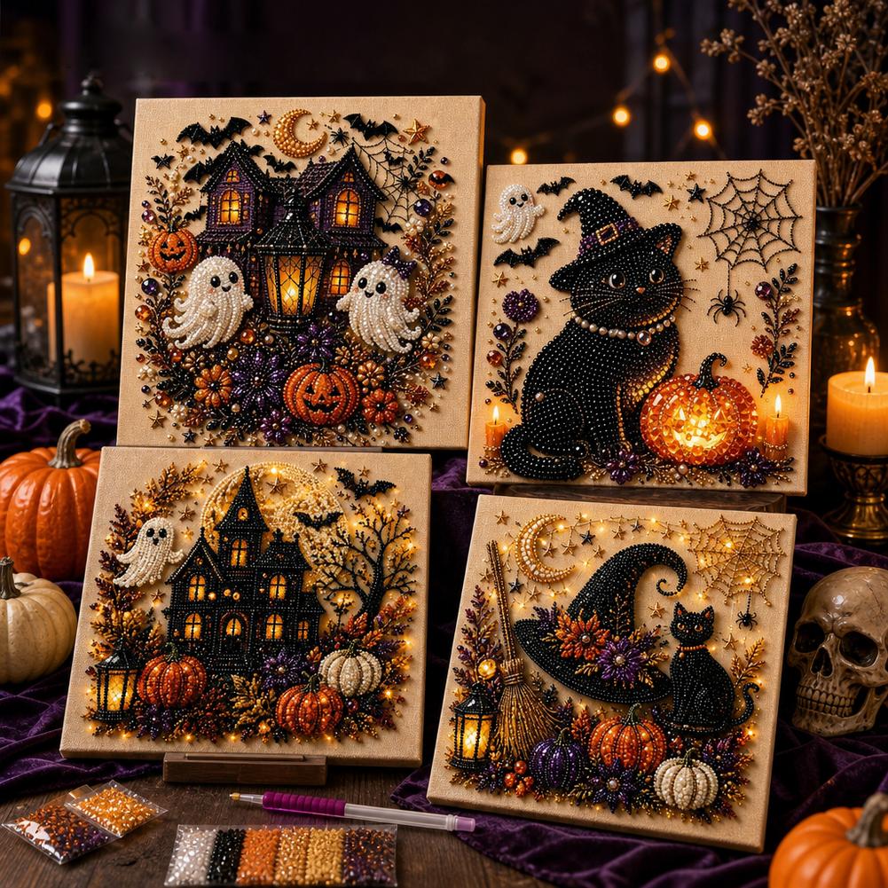 Halloween Ghost & Pumpkin 3D P - Art Craft Halloween ulasan dan harga