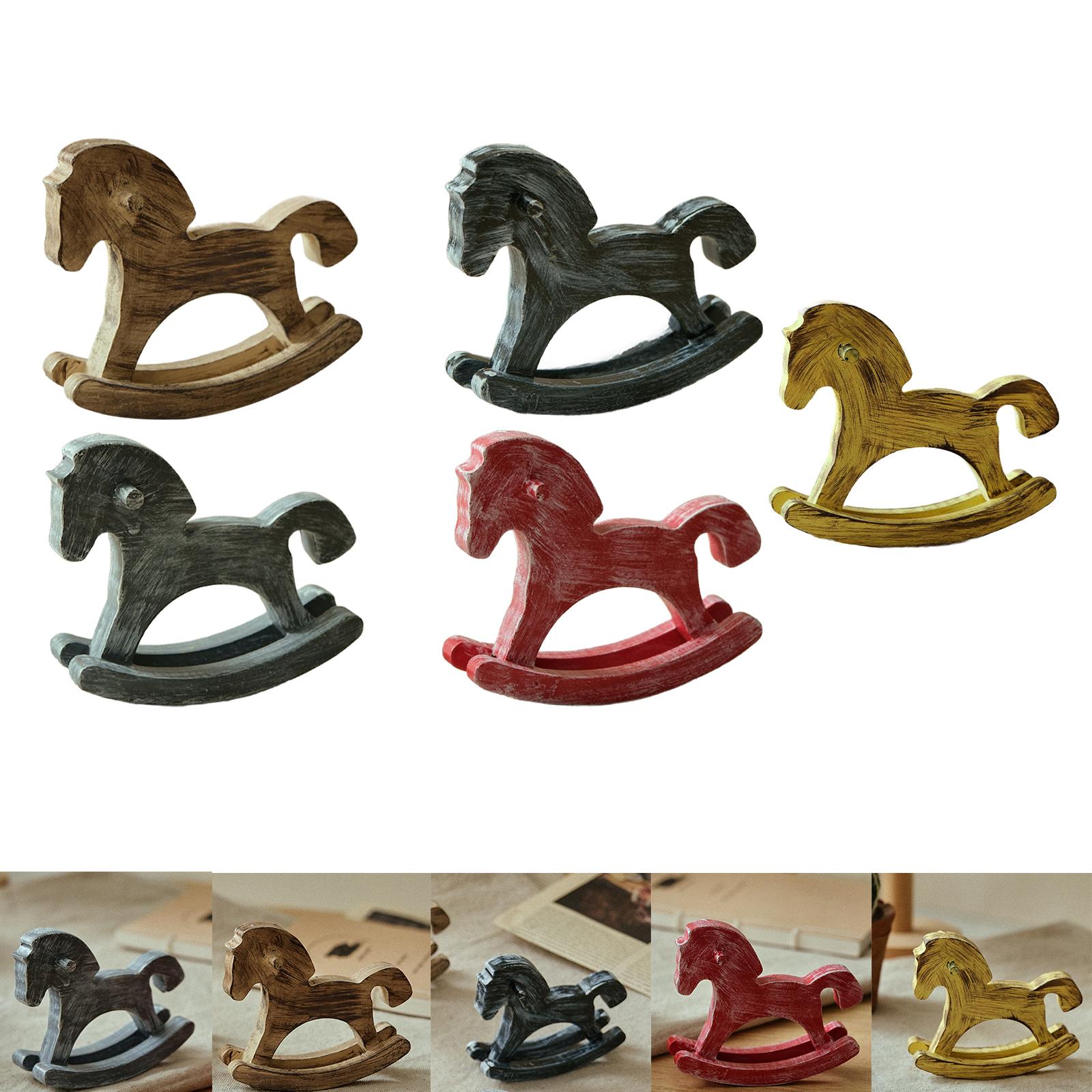 Wooden Rocking Horse Home Acce - Art Craft Horse ulasan dan harga