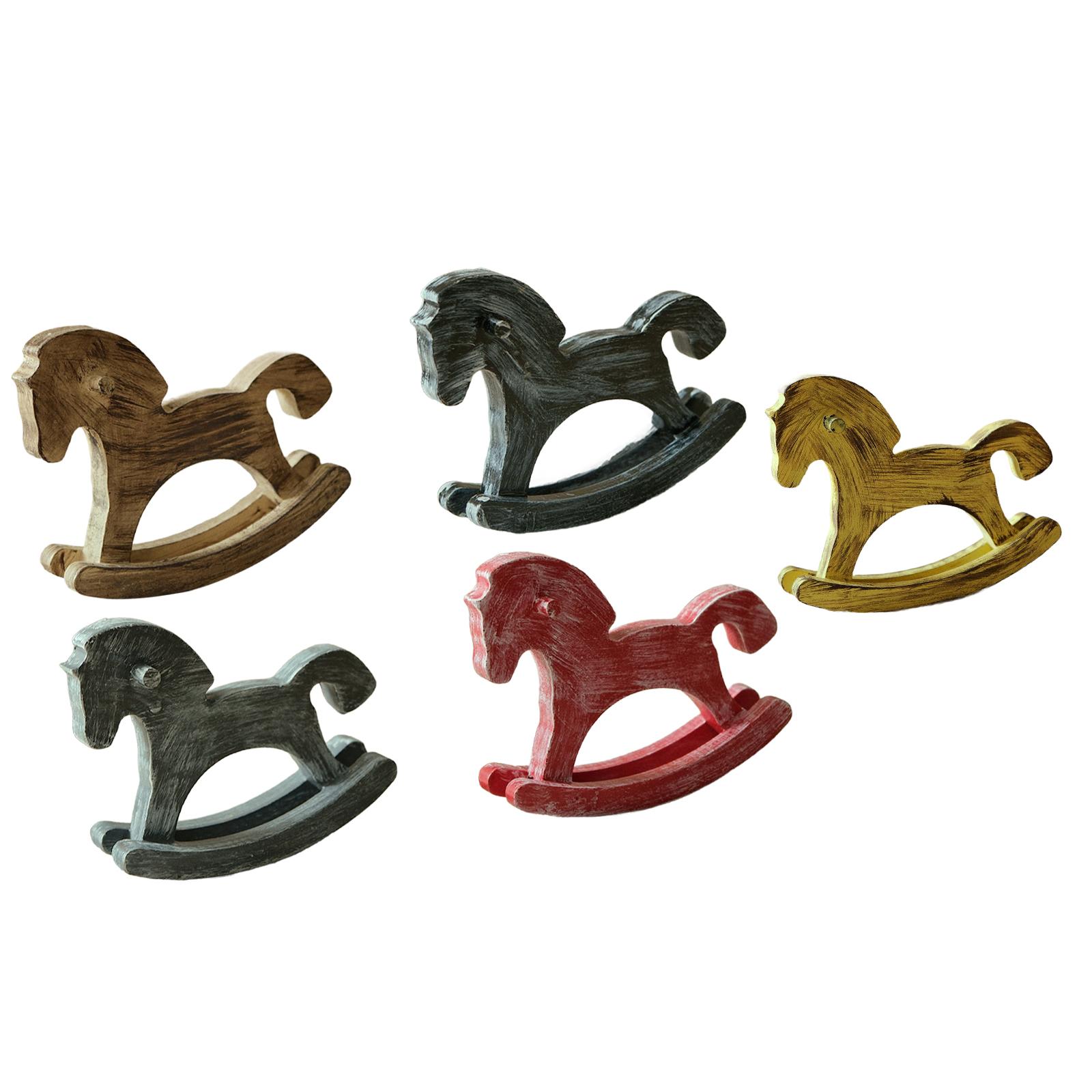 Wooden Rocking Horse Home Acce - Art Craft Horse ulasan dan harga