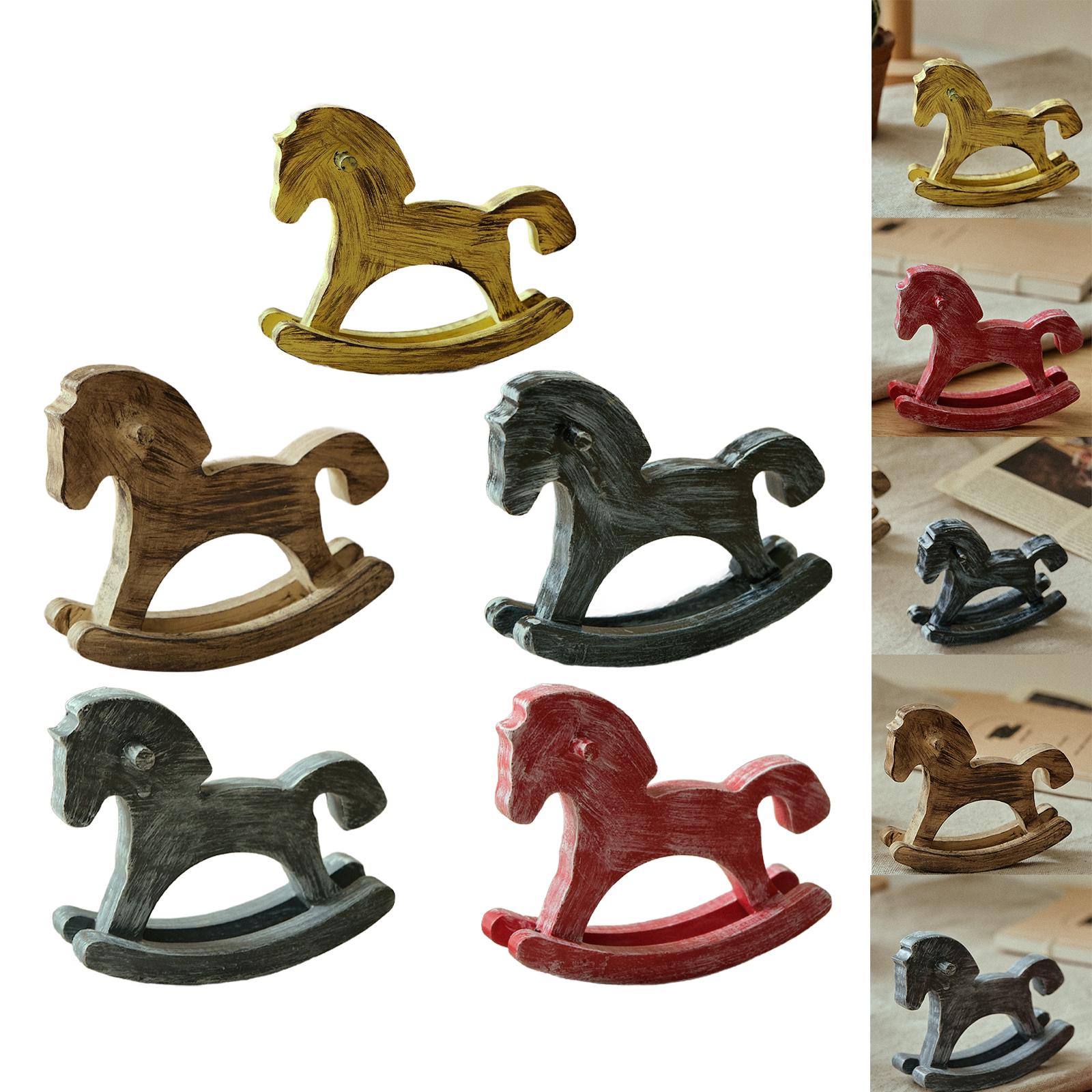 Wooden Rocking Horse Home Acce - Art Craft Horse ulasan dan harga