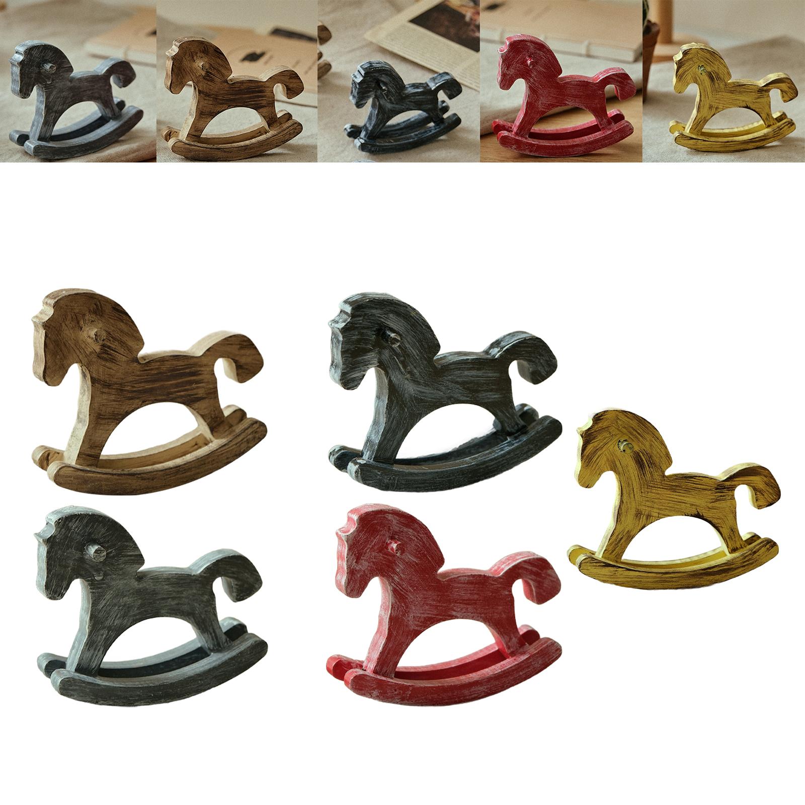 Wooden Rocking Horse Home Acce - Art Craft Horse ulasan dan harga