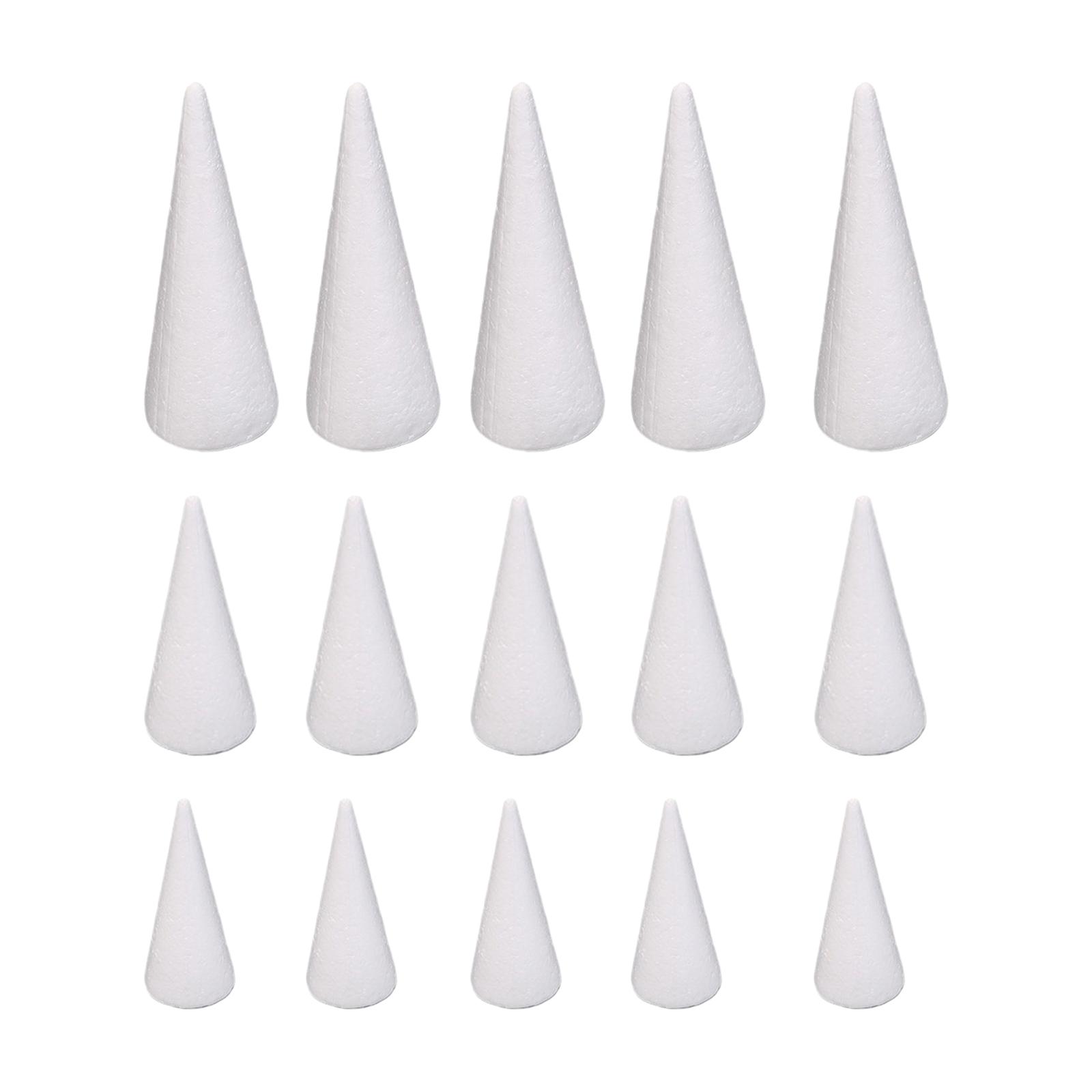 15Pcs Craft Foam Cones White P - Art Craft Christmas Tree ulasan dan harga