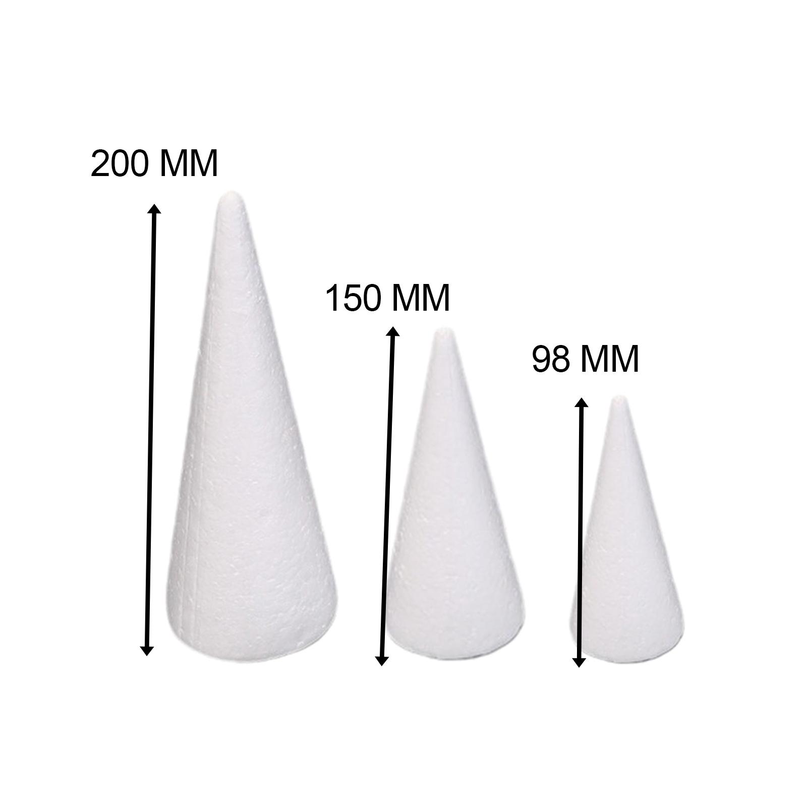 15Pcs Craft Foam Cones White P - Art Craft Christmas Tree ulasan dan harga