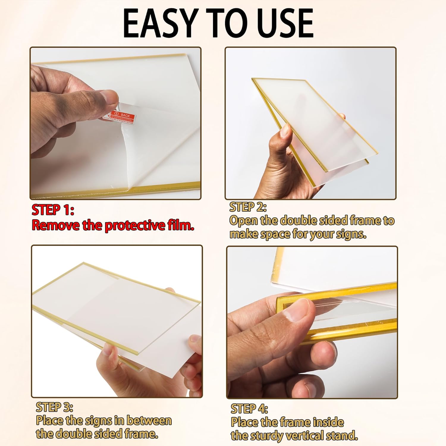 4x6inch Acrylic Sign Holder Wi - Art Craft Movement ulasan dan harga