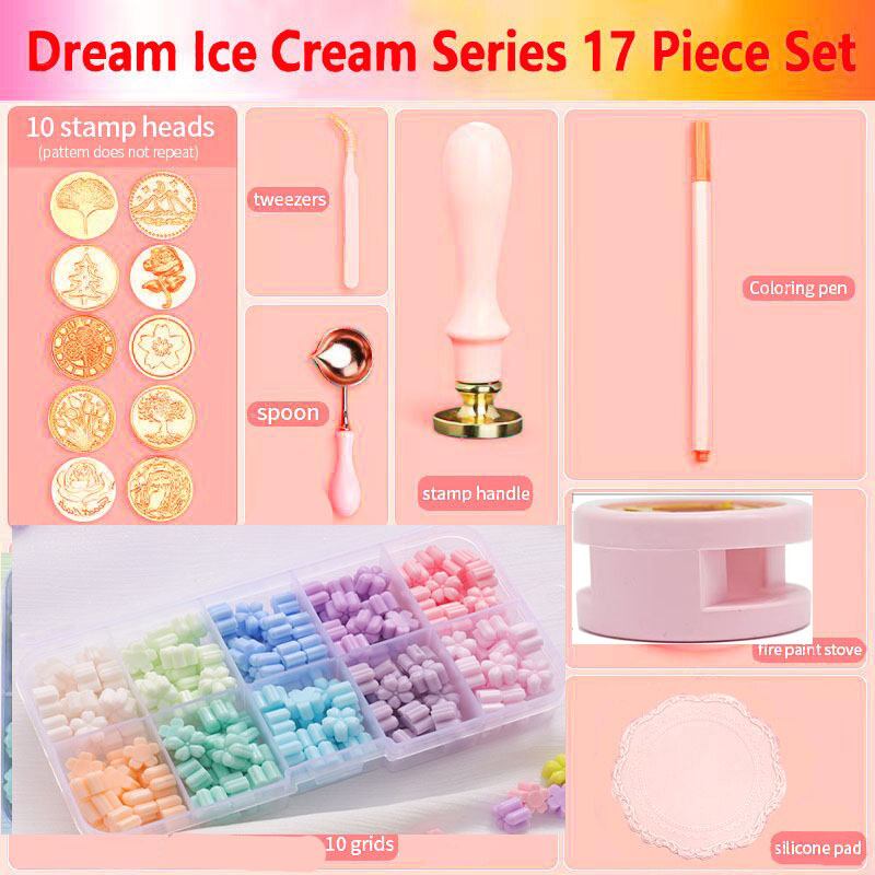 NEW Wax Seal Stamp Set Lacquer - Batik Wax Kit ulasan dan harga