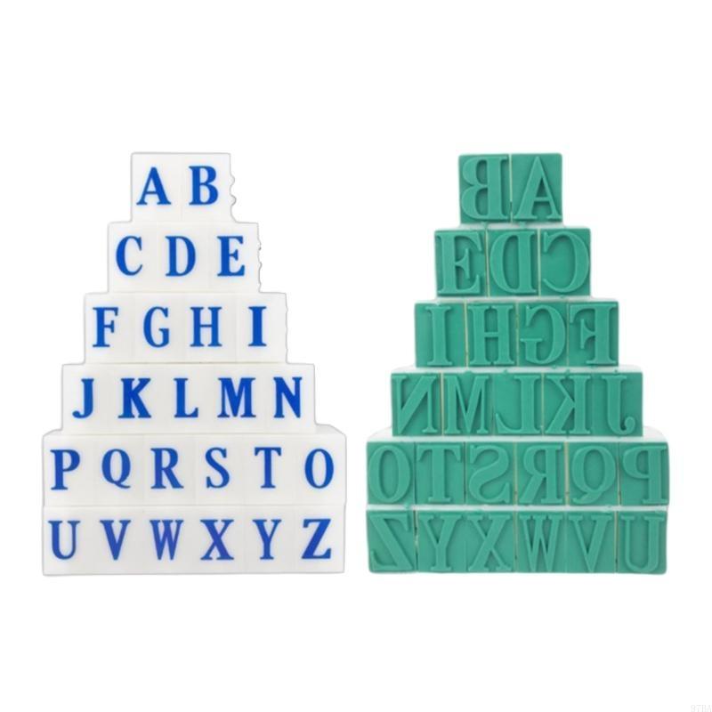 97BA 26Pcs Large Letter Stamp  - Art Craft Description ulasan dan harga