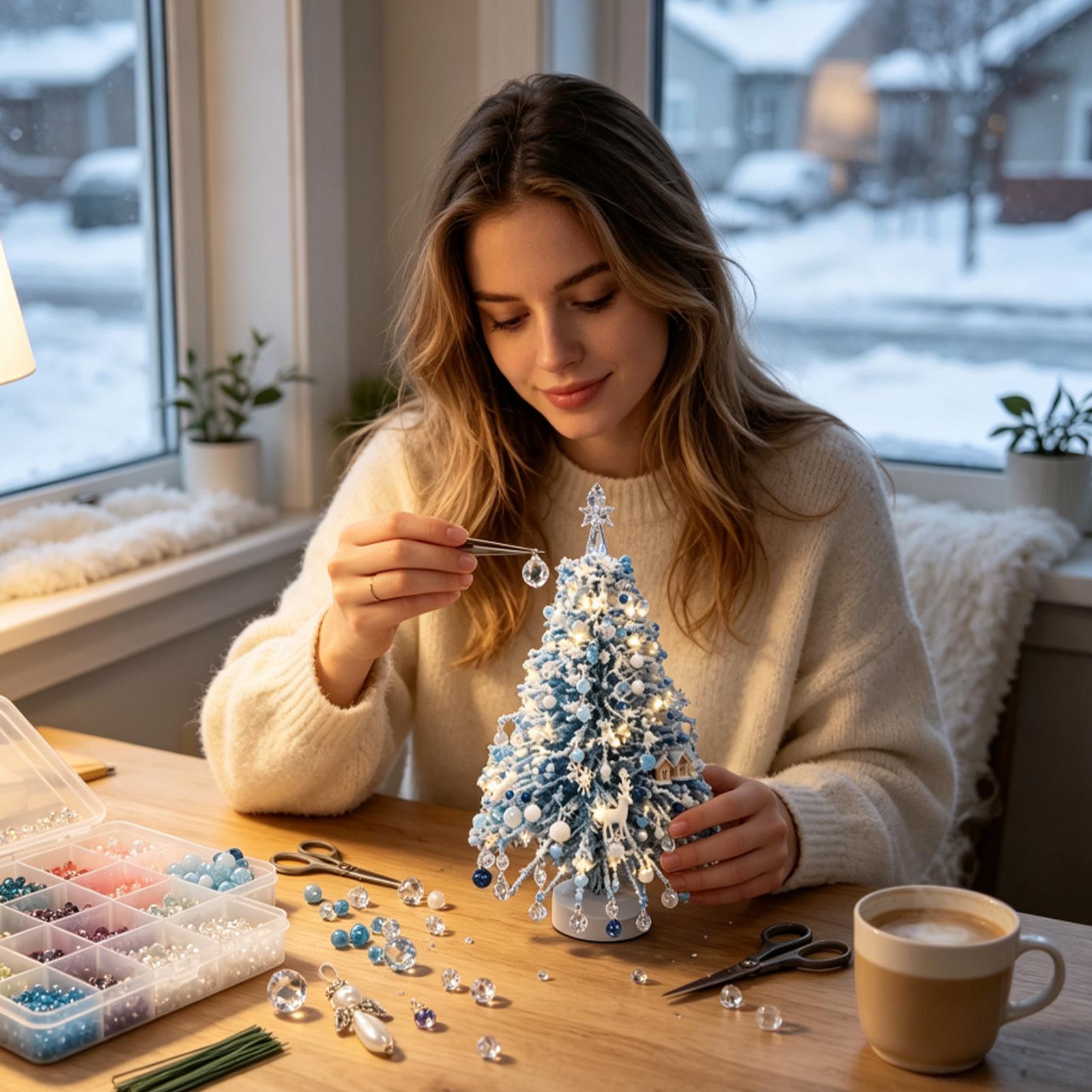 Christmas Tree Beading Art Win - Art Craft Christmas Tree ulasan dan harga