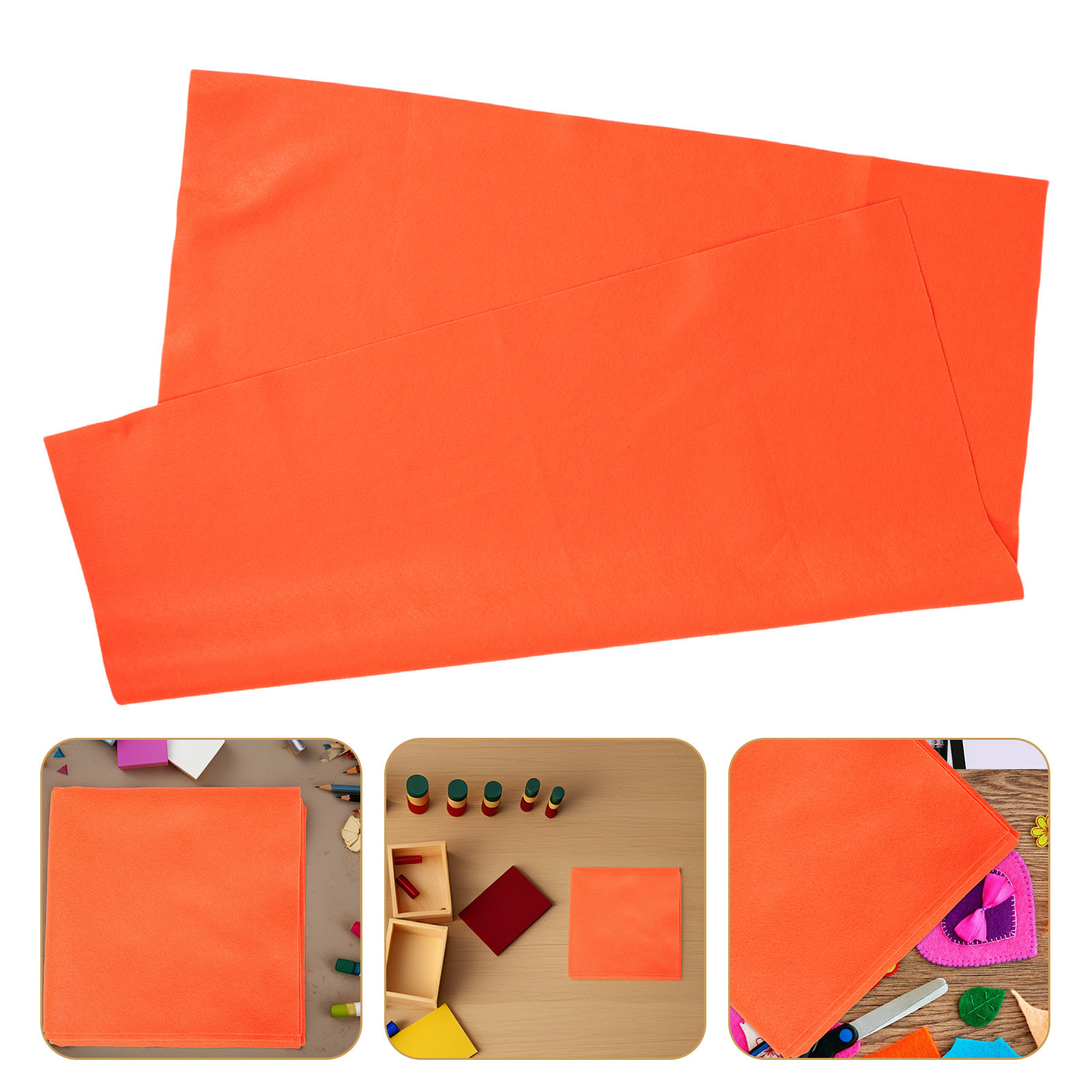 Orange Felt Fabric Soft Flexib - Art Craft For Kindergarten ulasan dan harga