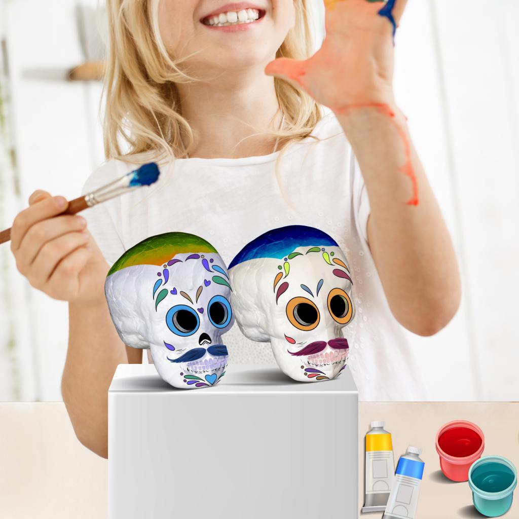 Moldable Craft Foam Skull Shap - Art Craft For Kindergarten ulasan dan harga