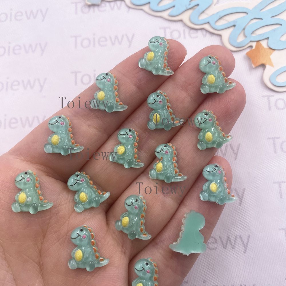 50pcs Mixed Resin Colorful Gli - Art Craft Dinosaur ulasan dan harga